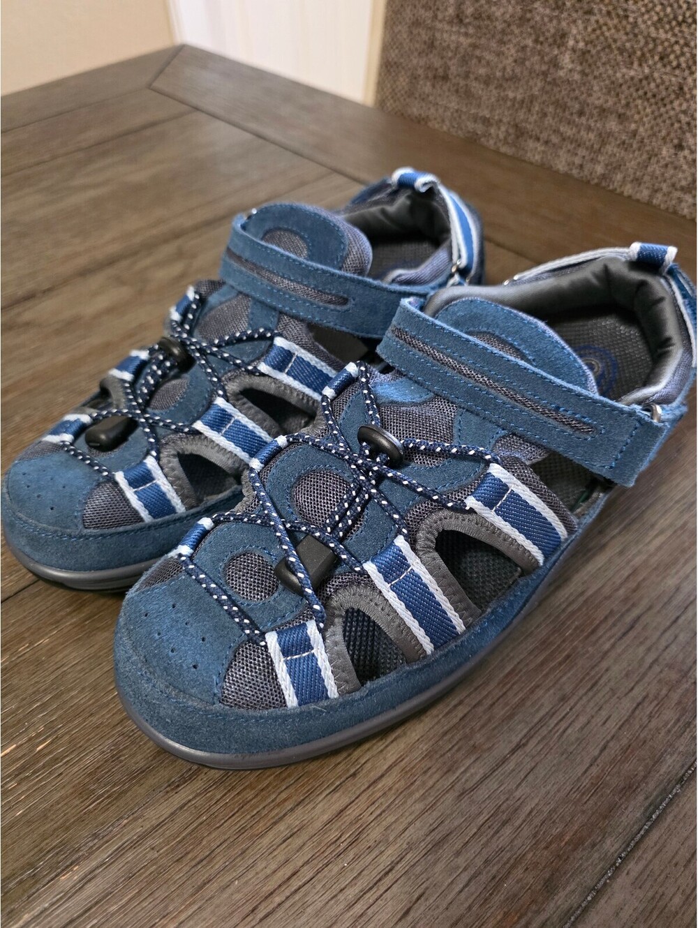 Orthofeet Naples Womens Blue Suede Comfort Support Sandals Size 8 New with Box